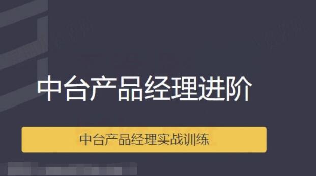 中台产品经理实战训练课程（百度云）-吾爱学吧