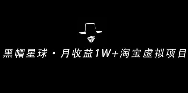 黑帽星球：月收益1W 淘宝虚拟项目-吾爱学吧