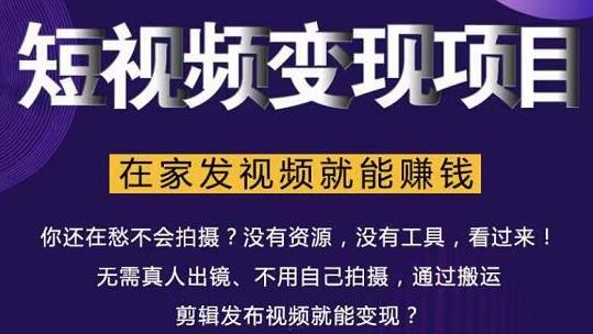 在家也能赚钱的方法：无真人不拍摄，纯搬运月入2万赚钱项目-吾爱学吧