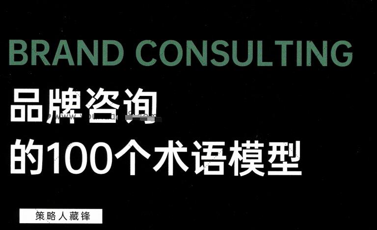 品牌咨询的100个术语+多个品牌产品模式-吾爱学吧