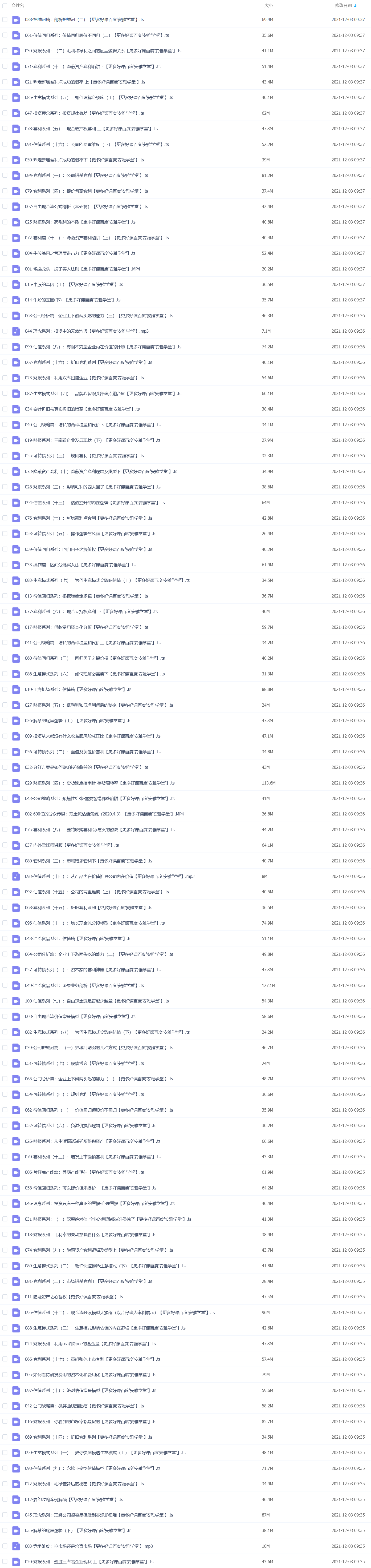 2021年伯庸投研智库课程(百度网盘)-吾爱学吧