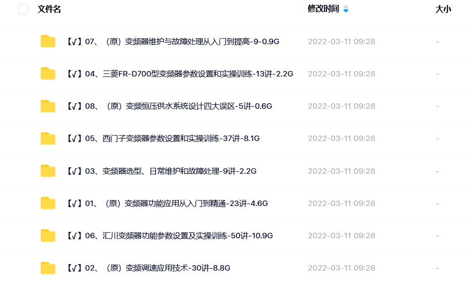 变频器维修从入门到精通_变频器入门教程视频大全(8套38GB)-吾爱学吧