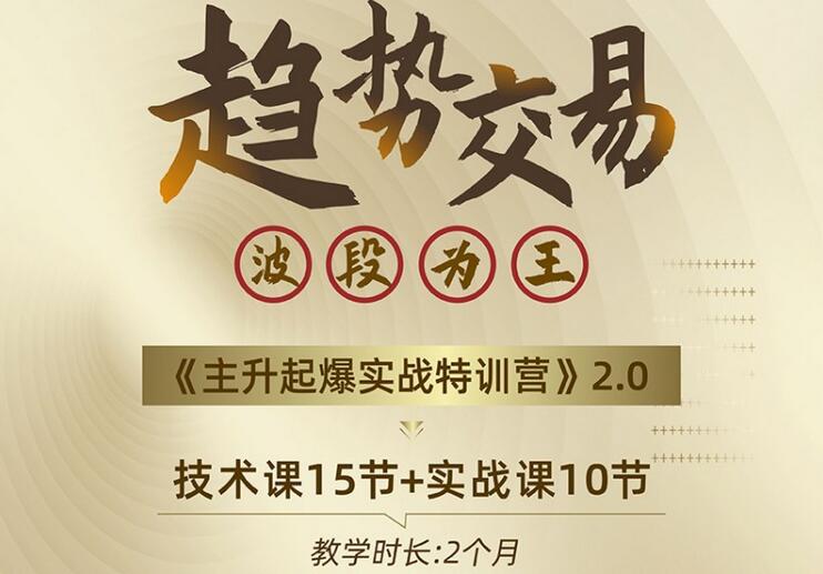 股市一休哥·主升浪起爆特训营2.0（原价2899）-吾爱学吧