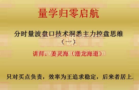 量学大讲堂·姜灵海归零启航必修课集合竞价+分时盘口-吾爱学吧