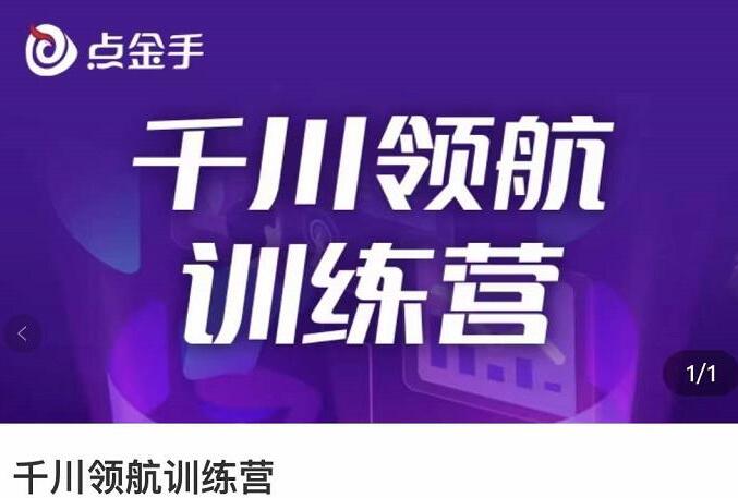 点金手·千川领航训练营：干川逻辑与算法的剖析与讲解（原价999）-吾爱学吧