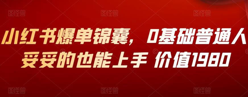 小红书0基础爆单课程（原价1980元）-吾爱学吧