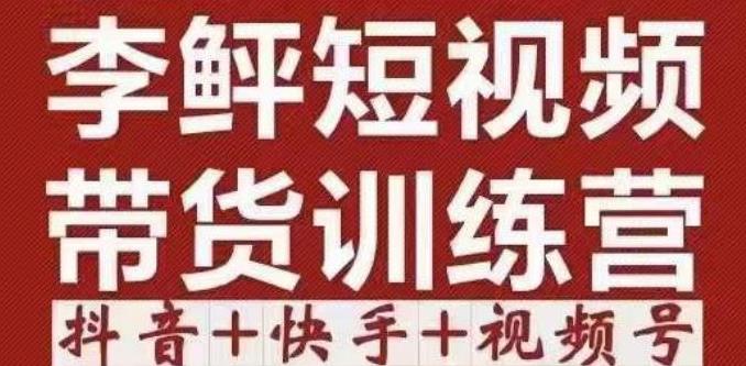 李鲆·短视频带货保出单训练营课程（价值3299元）-吾爱学吧