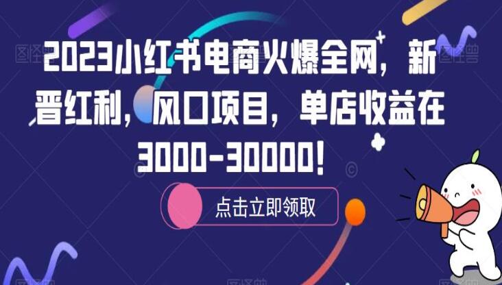 米杰·2023小红书电商教程，单店收益在3000-30000！-吾爱学吧