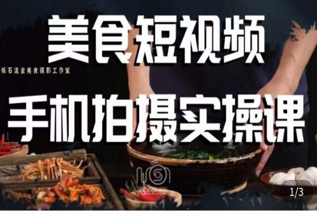 烁石·美食视频手机拍摄实操课-吾爱学吧