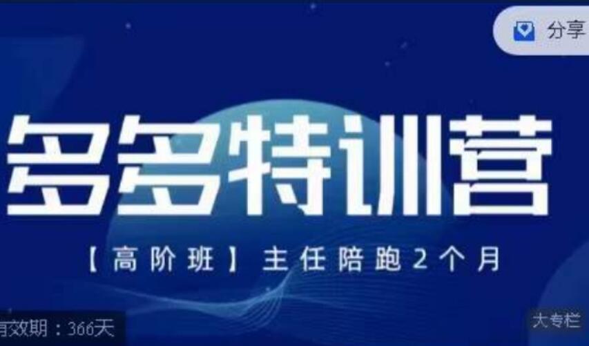 纪主任·拼多多特训营高阶班（9月13日更新）-吾爱学吧