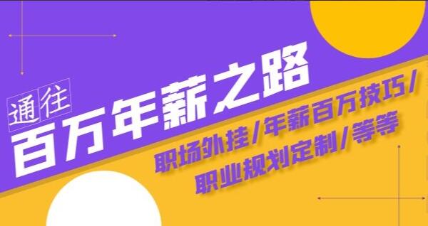 沙拉姐·通往百万年薪之路陪跑训练营：职场外挂/年薪百万技巧/职业规划定制/等等-吾爱学吧