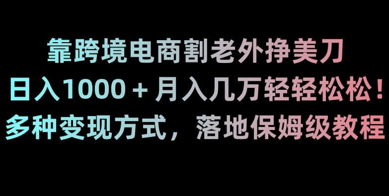 跨境电商割老外挣美刀保姆级教程（揭秘）-吾爱学吧