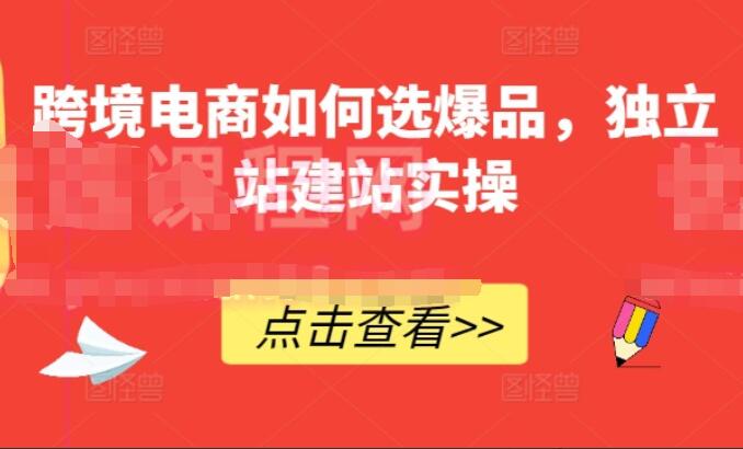 独立站跨境电商建站选品教程-吾爱学吧