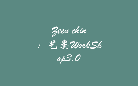 Zeen chin：艺类WorkShop3.0-吾爱学吧