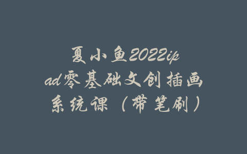 夏小鱼2022ipad零基础文创插画系统课（带笔刷）-吾爱学吧