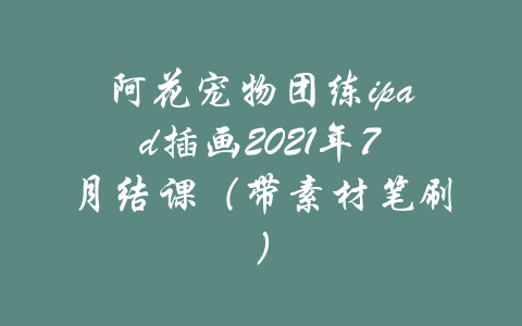 阿花宠物团练ipad插画2021年7月结课（带素材笔刷）-吾爱学吧