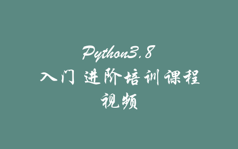 Python3.8入门 进阶培训课程视频-吾爱学吧