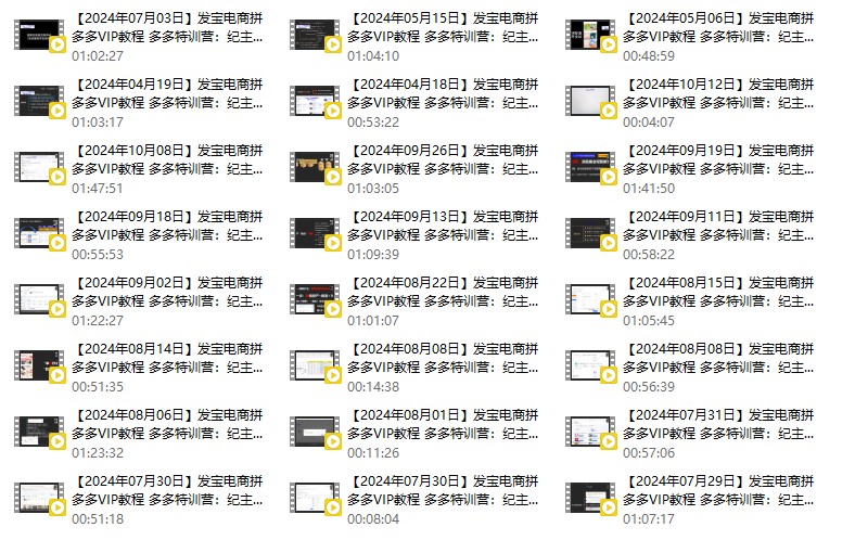 发宝电商纪主任拼多多特训营（合集打包网盘下载）-吾爱学吧